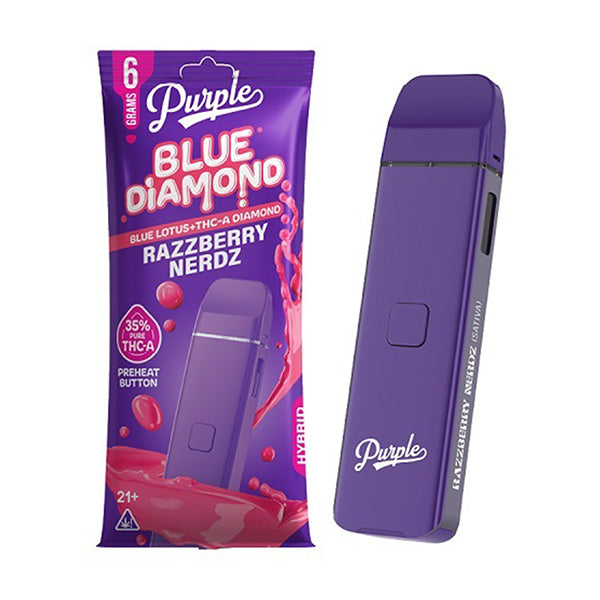 Purple Blue Diamond 6 Gram Disposable Blue Lotus + THC-A Diamond