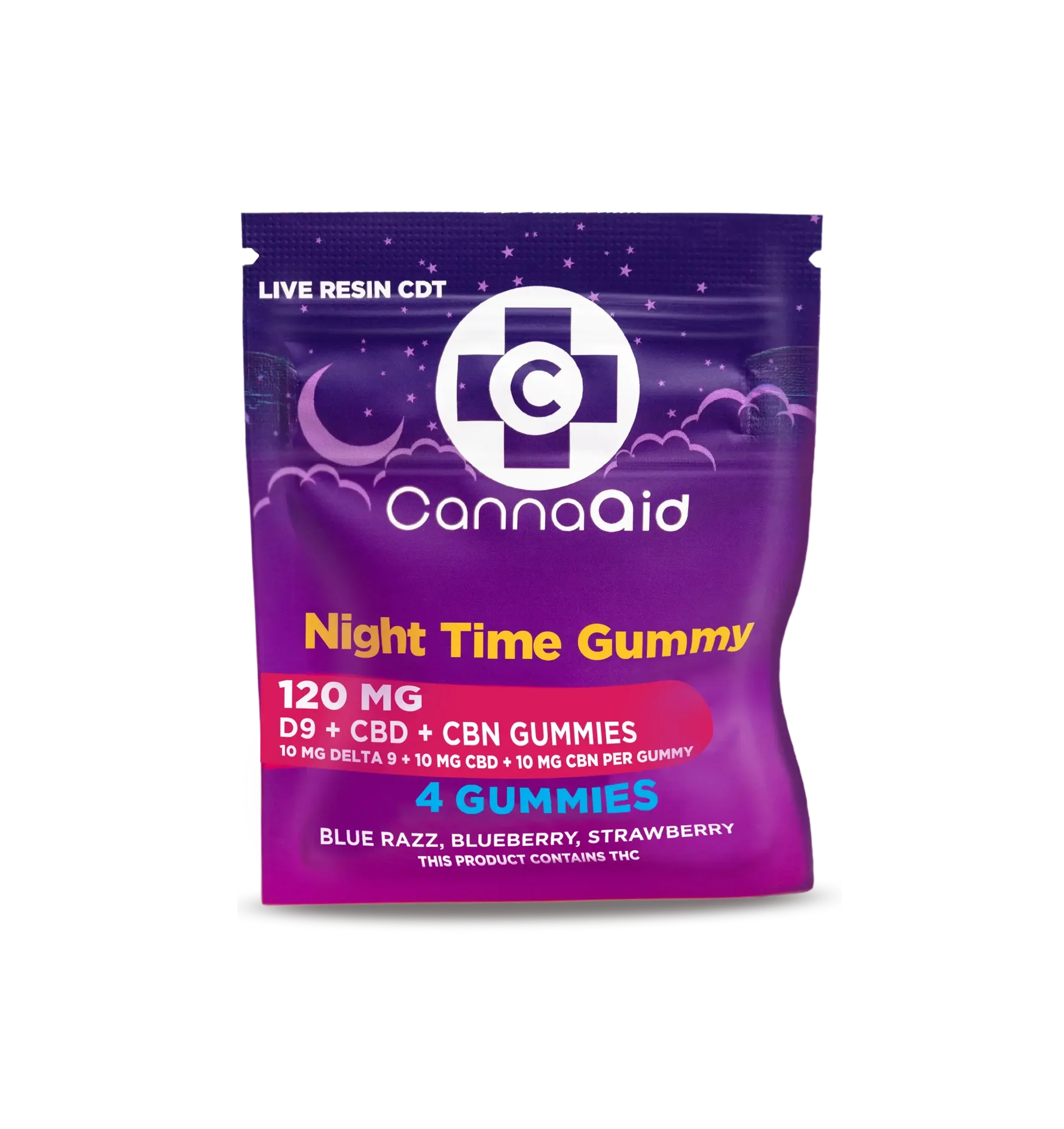 CannaAid Night Time D9+CBD+CBN Gummies (4pc)