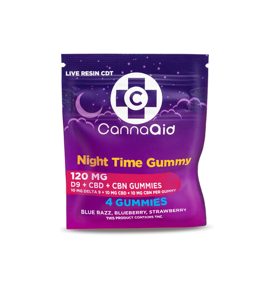 CannaAid Night Time D9+CBD+CBN Gummies (4pc)