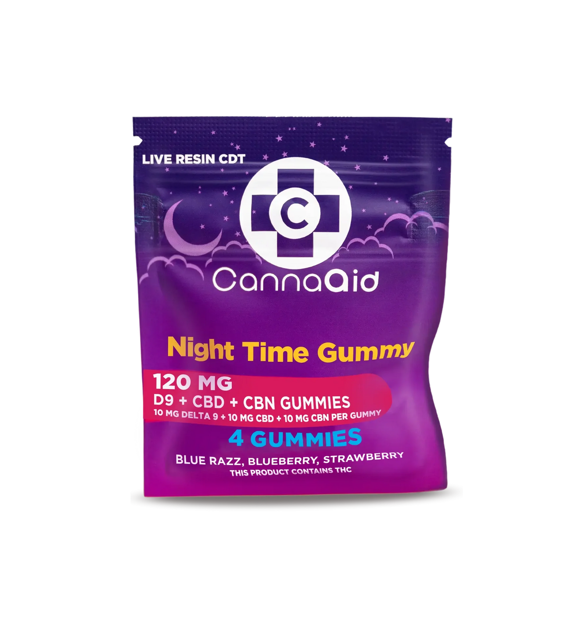 CannaAid Night Time D9+CBD+CBN Gummies (4pc)