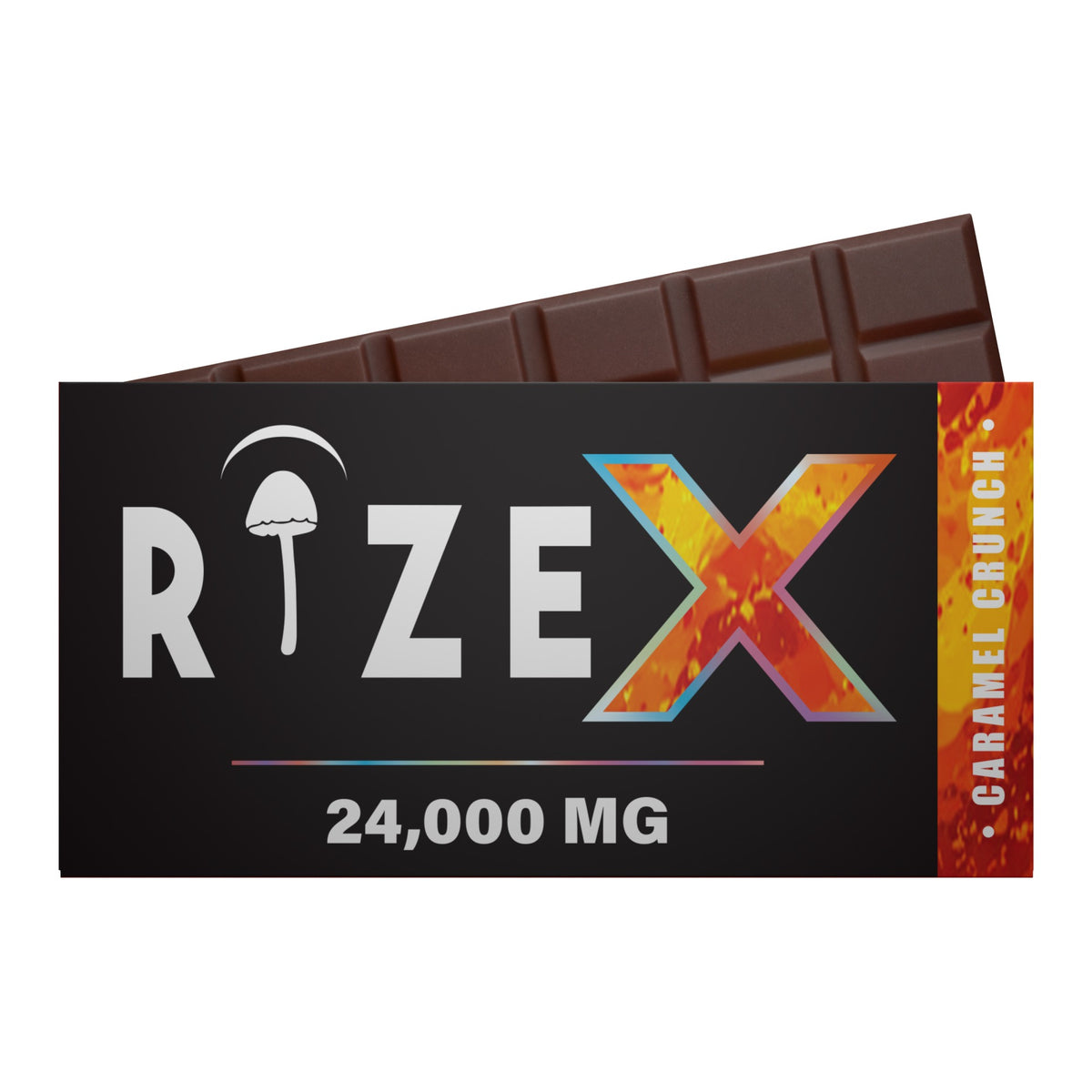 Rize X 24,000MG Caramel Crunch mushroom chocolate bar