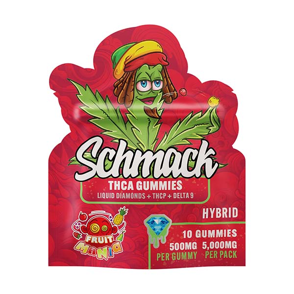 Schmack THCA Gummies Liquid Diamonds + ThcP + D9 10 pc (5,000MG Total)