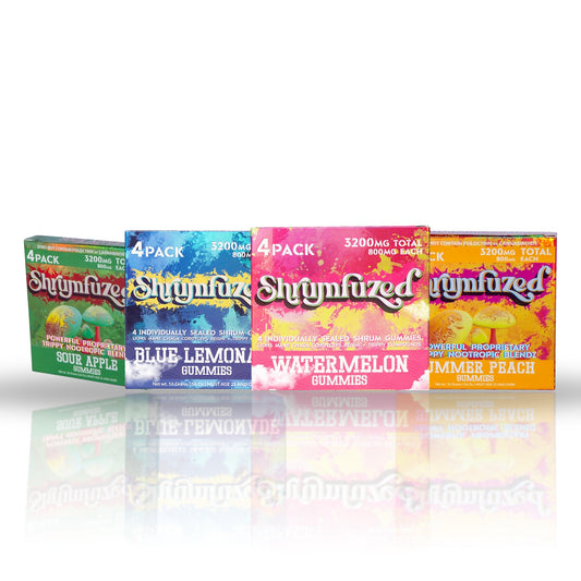 Shrumfuzed 4 Pack 3200 MG - Sour Apple, Blue Lemonade, Watermelon, Summer Peach