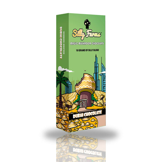 Silly Farms Magic Mushroom Chocolate 10g of Silly Blend - Dubai Chocolate box