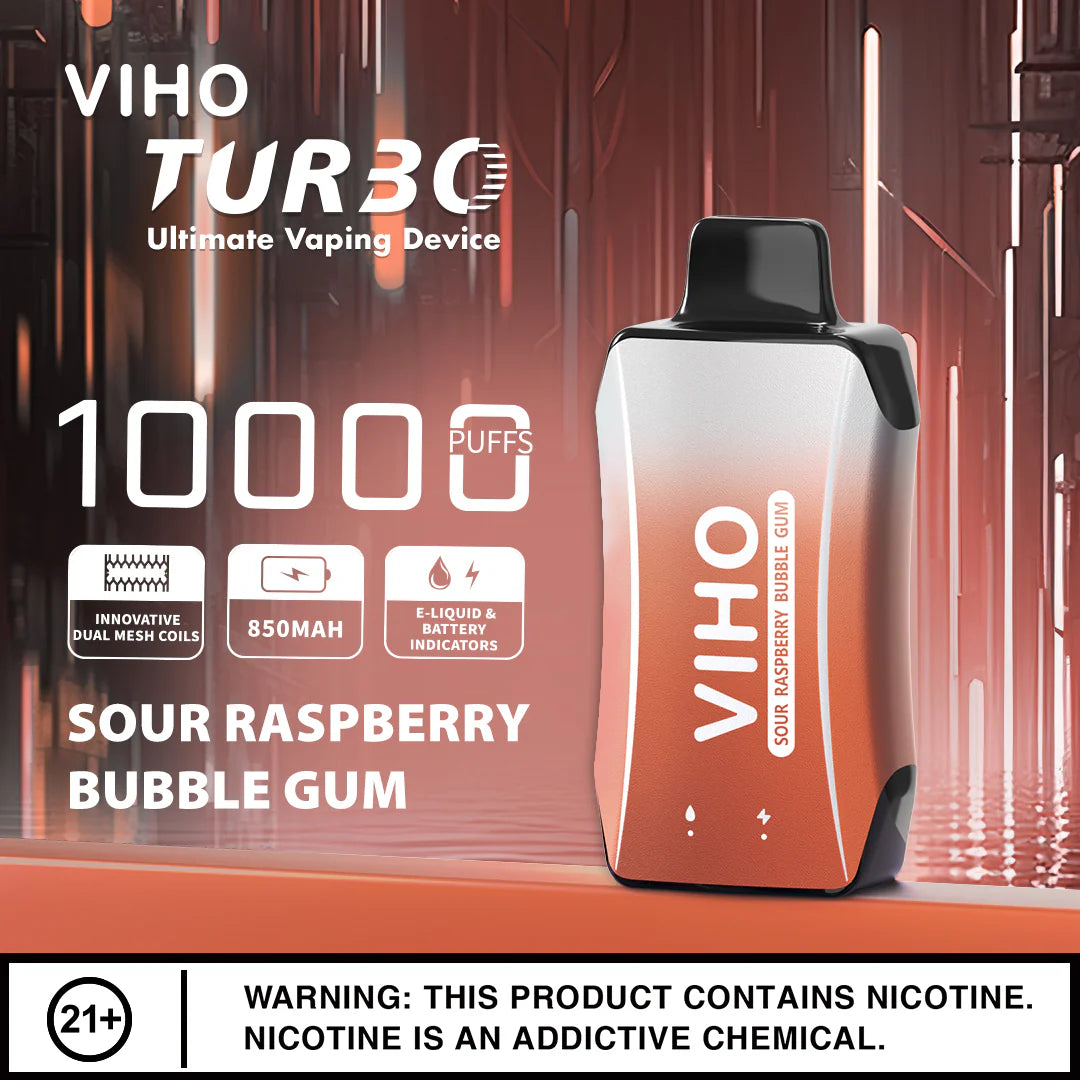 Viho Turbo 10k Disposable Vape - Sour Raspberry