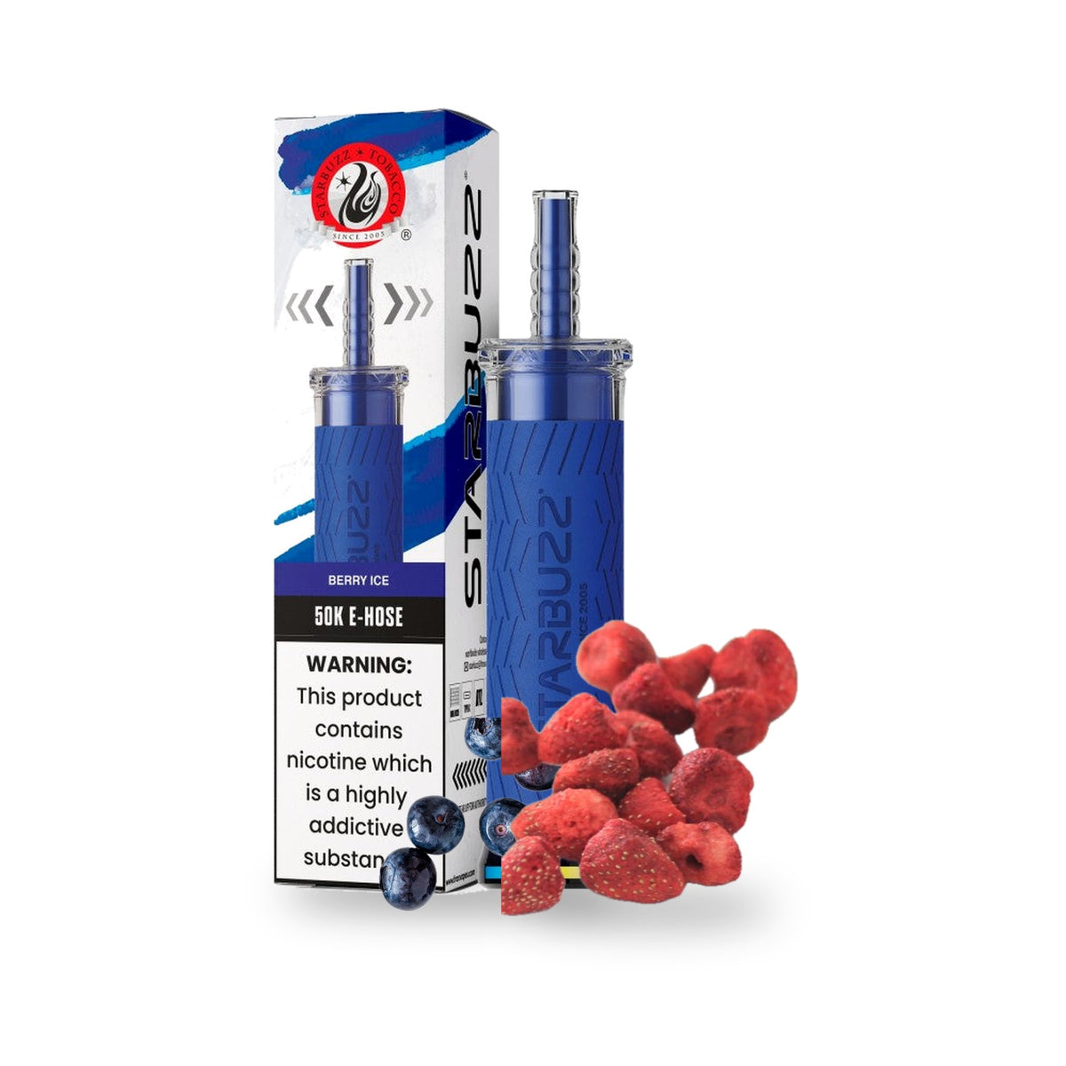 Berry Ice — box, device & flavor — Starbuzz 50K E-Hose