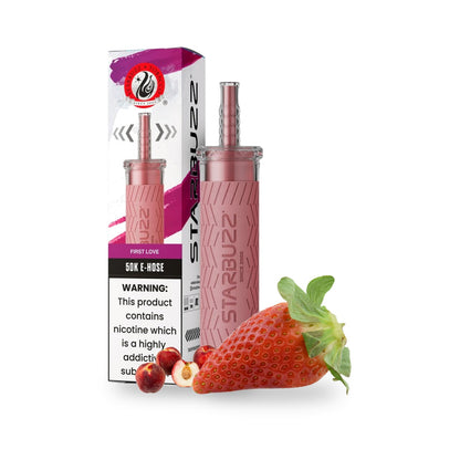 First Love — box, device & flavor — Starbuzz 50K E-Hose