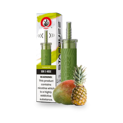 Fusion Pop — box, device & flavor — Starbuzz 50K E-Hose
