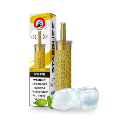 Mighty Freeze — box, device & flavor — Starbuzz 50K E-Hose