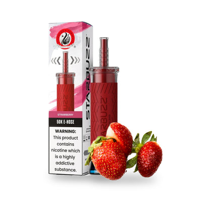 Strawberry — box, device & flavor — Starbuzz 50K E-Hose