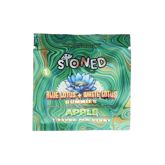 Stoned Blue Lotus + White Lotus Gummies 1ct bag, Apple