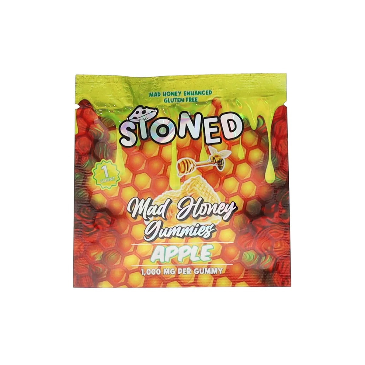Stoned Mad Honey Gummies 1ct bag, Green Dream