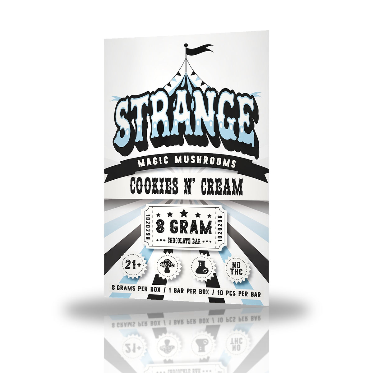 Strange Magic Mushrooms 8g Chocolate Bar - Cookies N' Cream