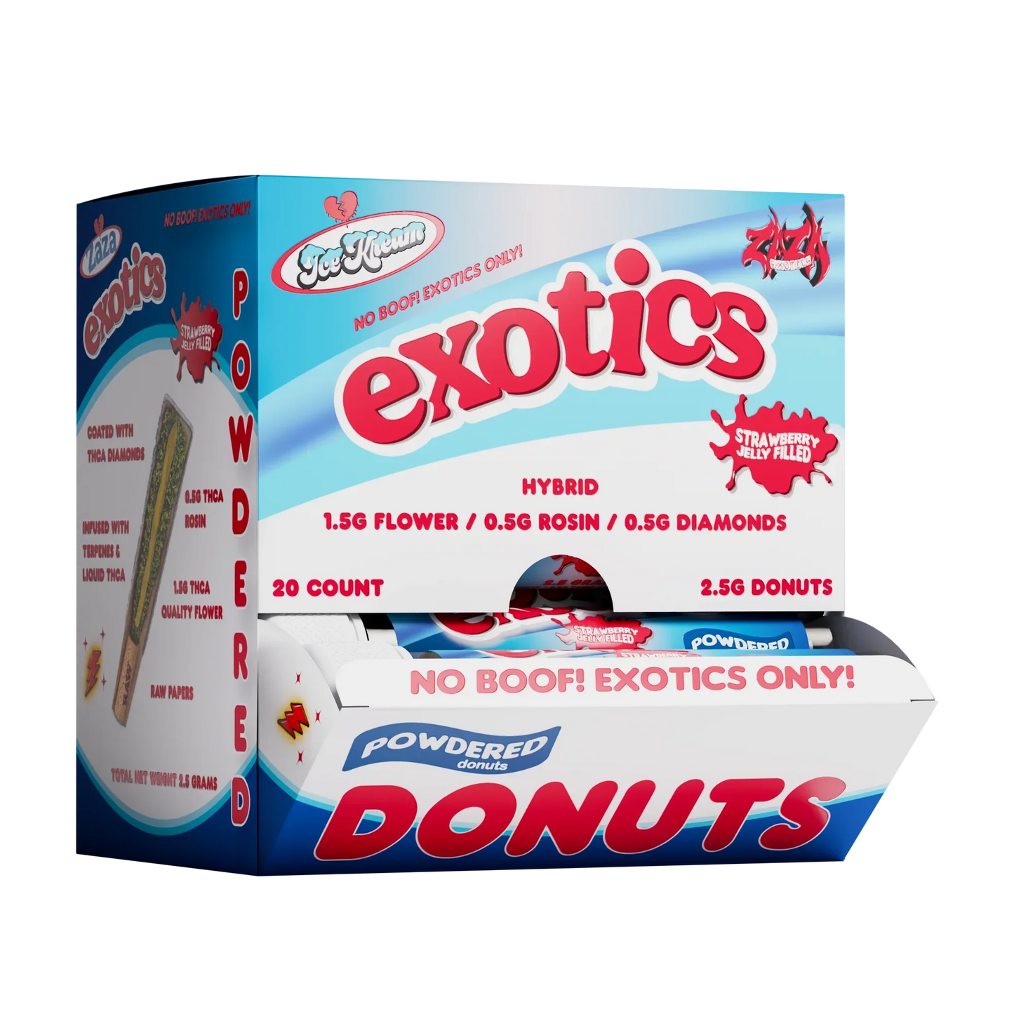 Ice Kream Exotics Rosin + Diamond Preroll - Straw Jelly