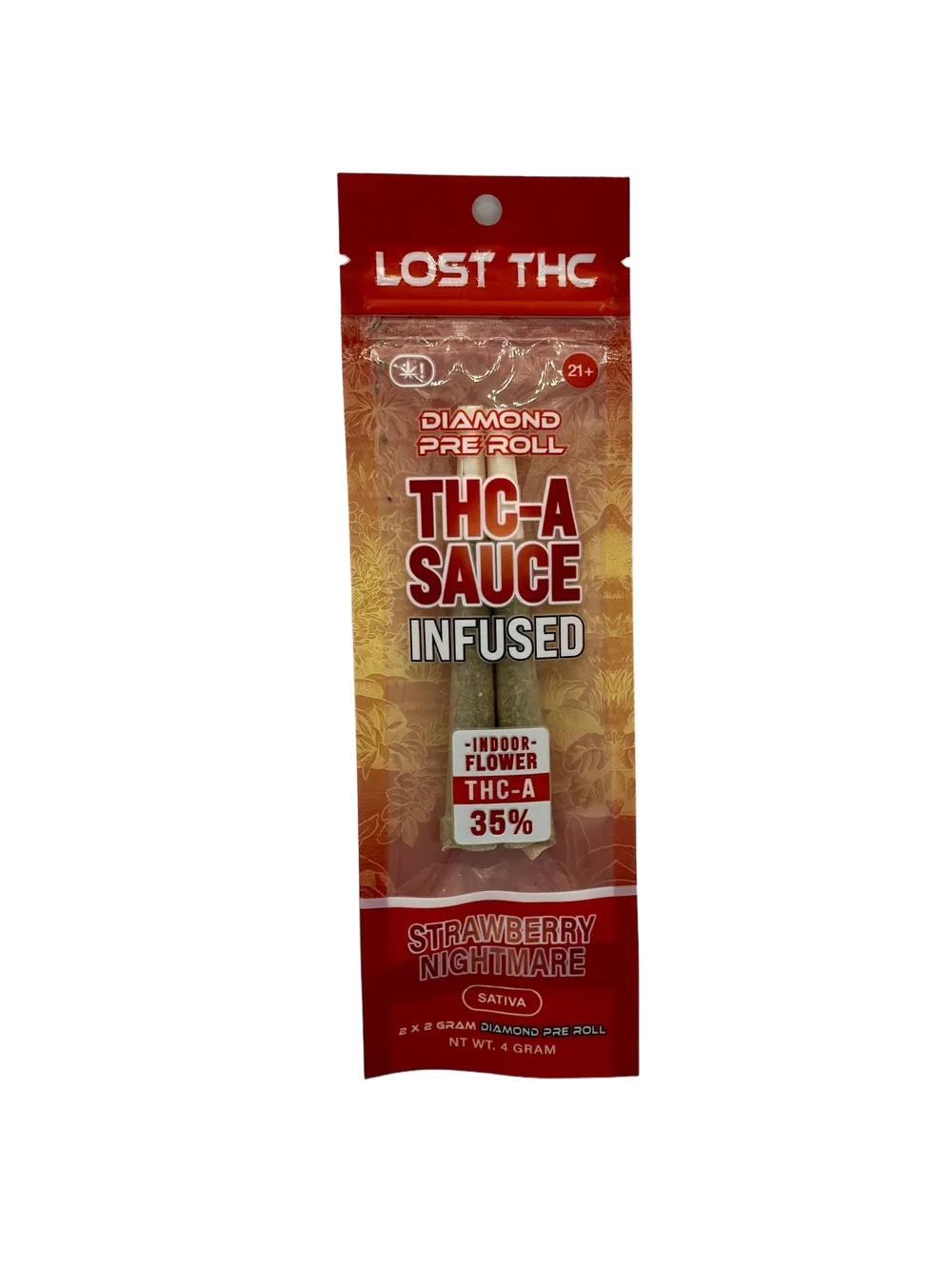 Lost THC 35% THCa Sauce Infused Pre-Rolls 4g