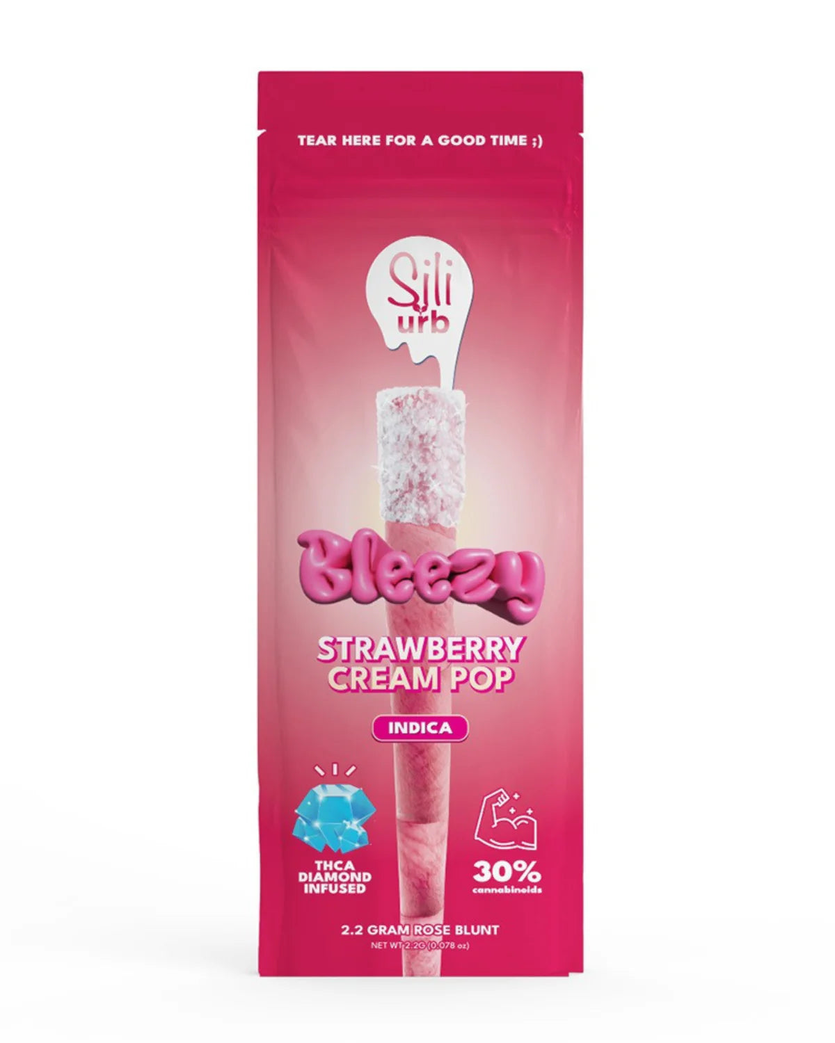 Bleezy THC-A Diamond Infused 2.2 Gram Rose Blunt Preroll