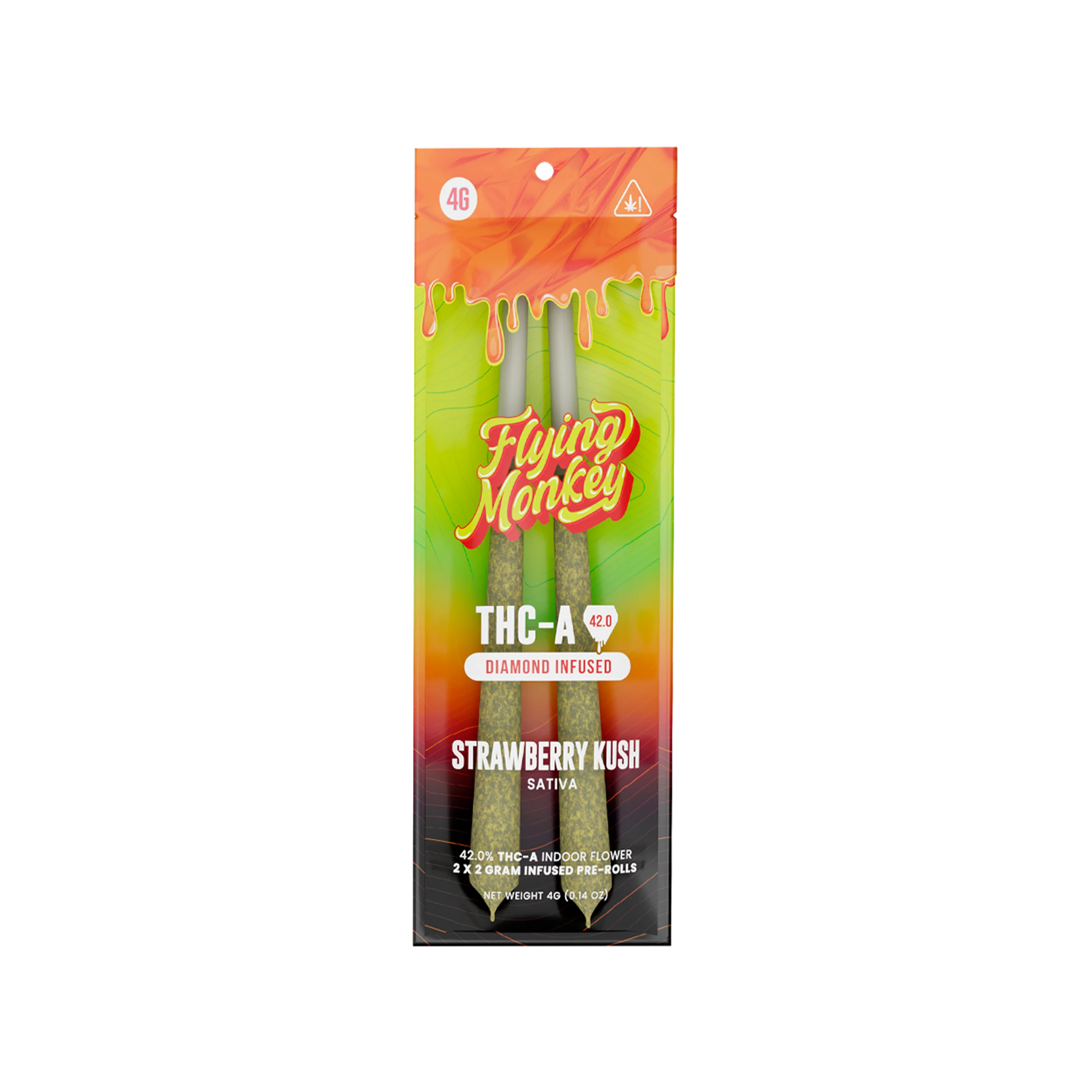 Flying Monkey 42.0 THC-A Diamond Infused Pre-Roll 2PK (Copy)