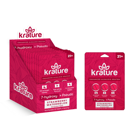 Krature Enhanced Alkaloid Kratom 7-Hydroxy+Psuedo(30Mg Per Tab)