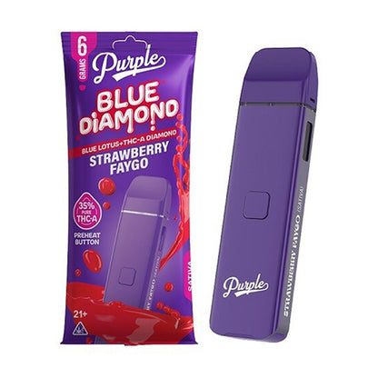 Purple Blue Diamond 6 Gram Disposable Blue Lotus + THC-A Diamond