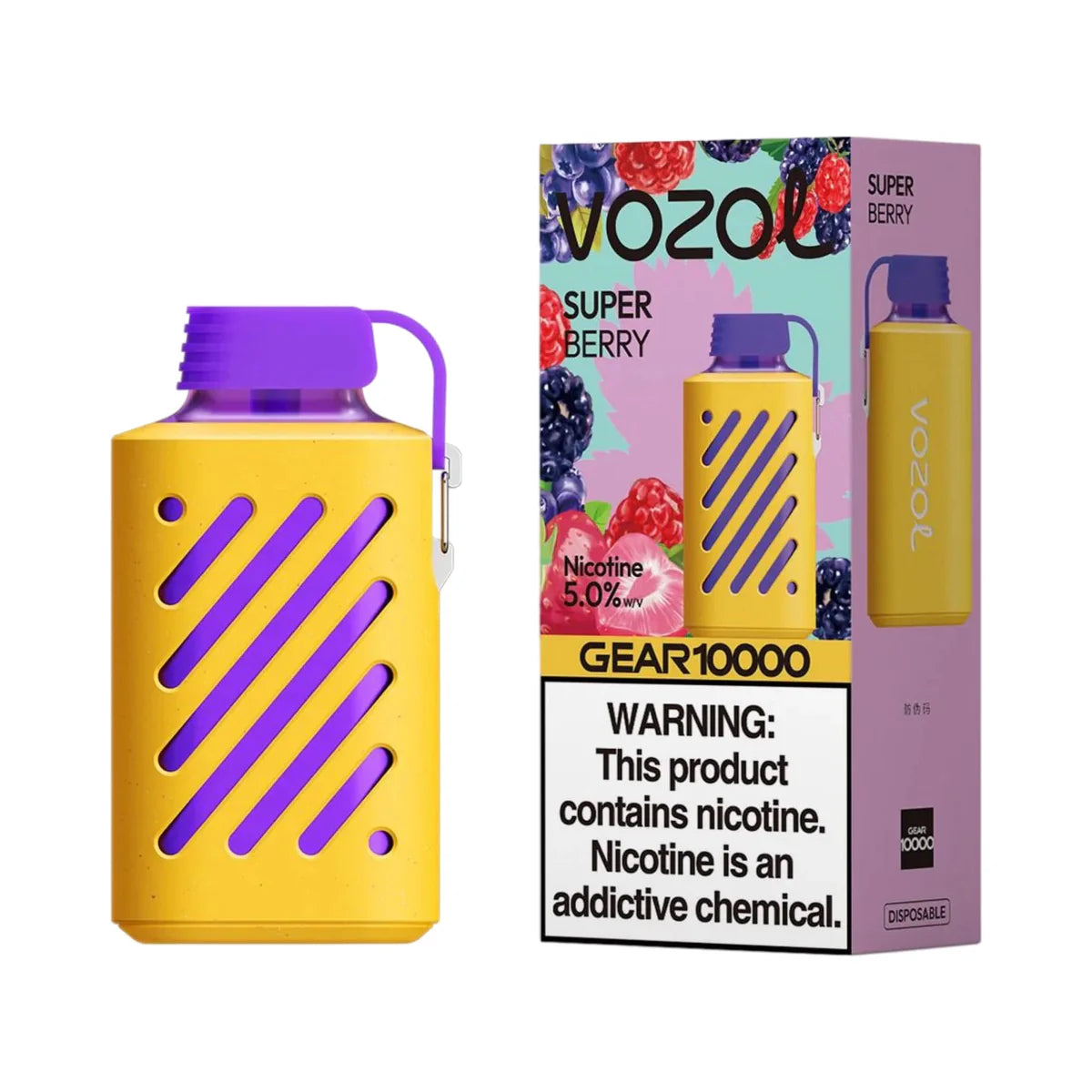 Vozol Gear 10000 Disposable Vape - Super Berry