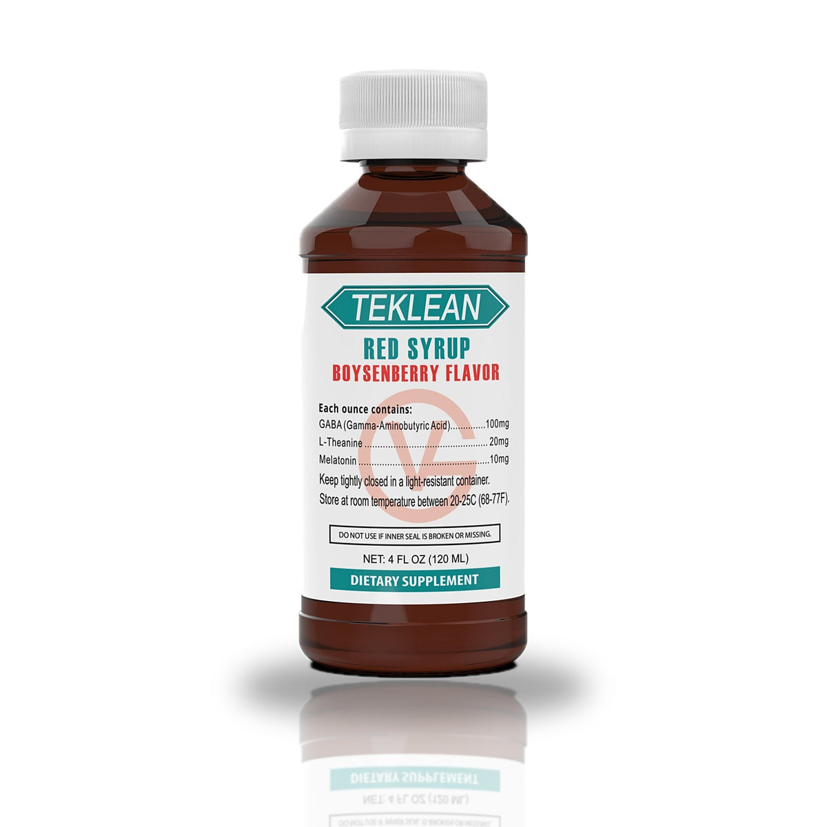 Teklean Red Syrup 4oz Boysenberry - Drug-Free Relaxation Syrup - 4 fl oz