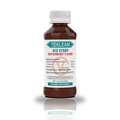 Teklean Red Syrup 4oz Boysenberry - Drug-Free Relaxation Syrup - 4 fl oz