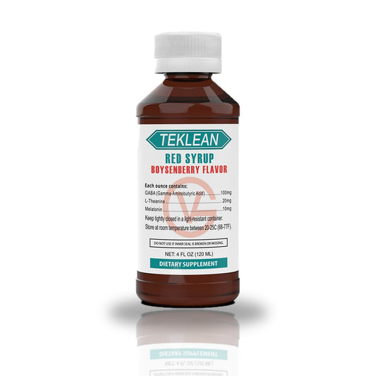 Teklean Red Syrup 4oz Boysenberry - Drug-Free Relaxation Syrup - 4 fl oz