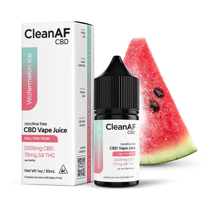 CleanAF CBD Vape Juice Ultra Full Spectrum nicotine free