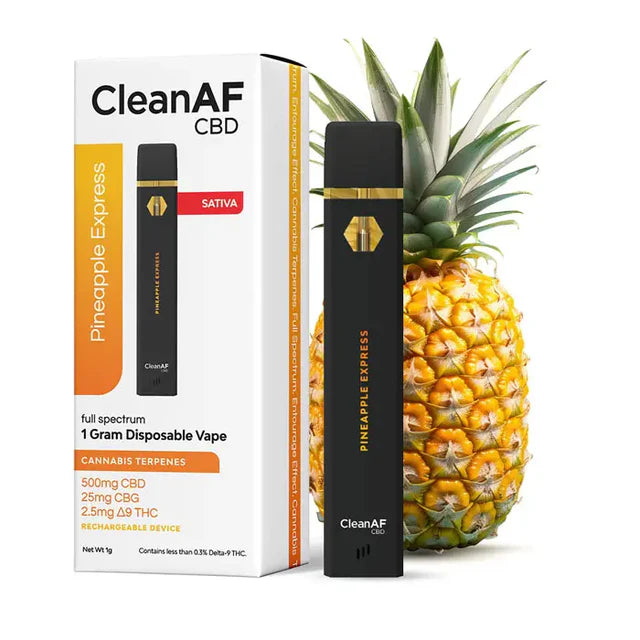 CleanAF CBD 1G Disposable Vape | 500mg CBD/25mg CBG/2.5mg D9
