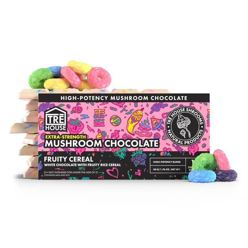 TRE House Extra-Strength Mushroom Chocolate Bar (15 Squares) - Fruity Cereal