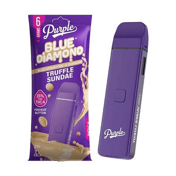 Purple Blue Diamond 6 Gram Disposable Blue Lotus + THC-A Diamond