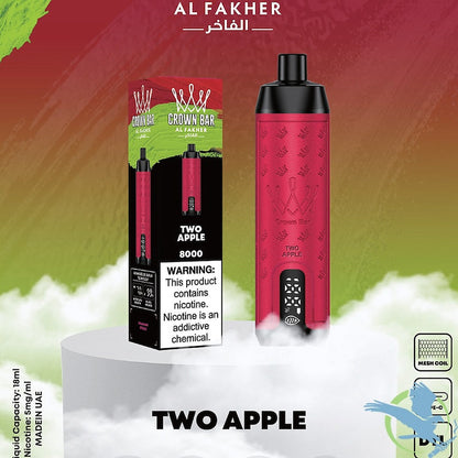 Al Fakher Crown Bar 9000 Two Apple - image 4