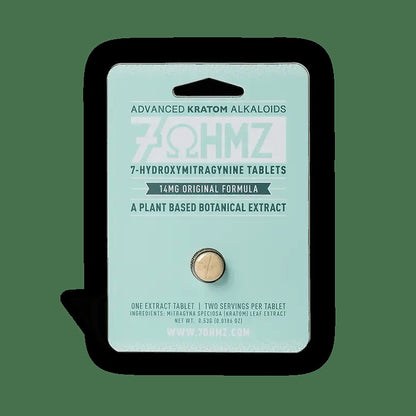 7OHMZ  7-Hydroxymitragynine Advanced Kratom Alkaloid Tablet packaging