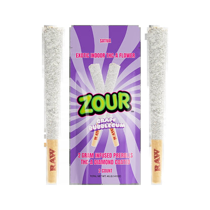 Zour Stash THC-A Diamond Coated 2 Gram Infused Prerolls(2 Count) - View 7
