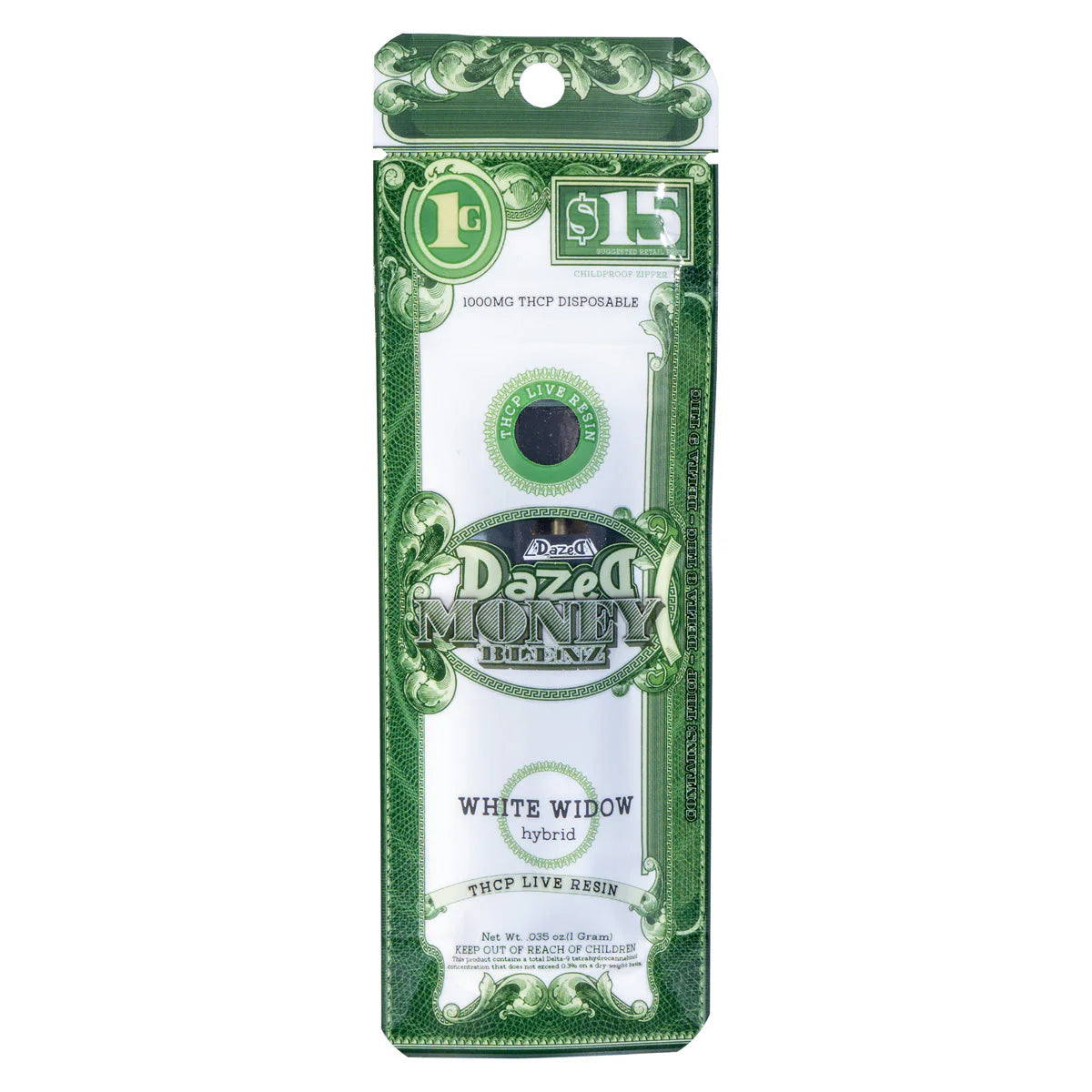 Dazed Money Blenz THCP Live Resin Disposable 1G