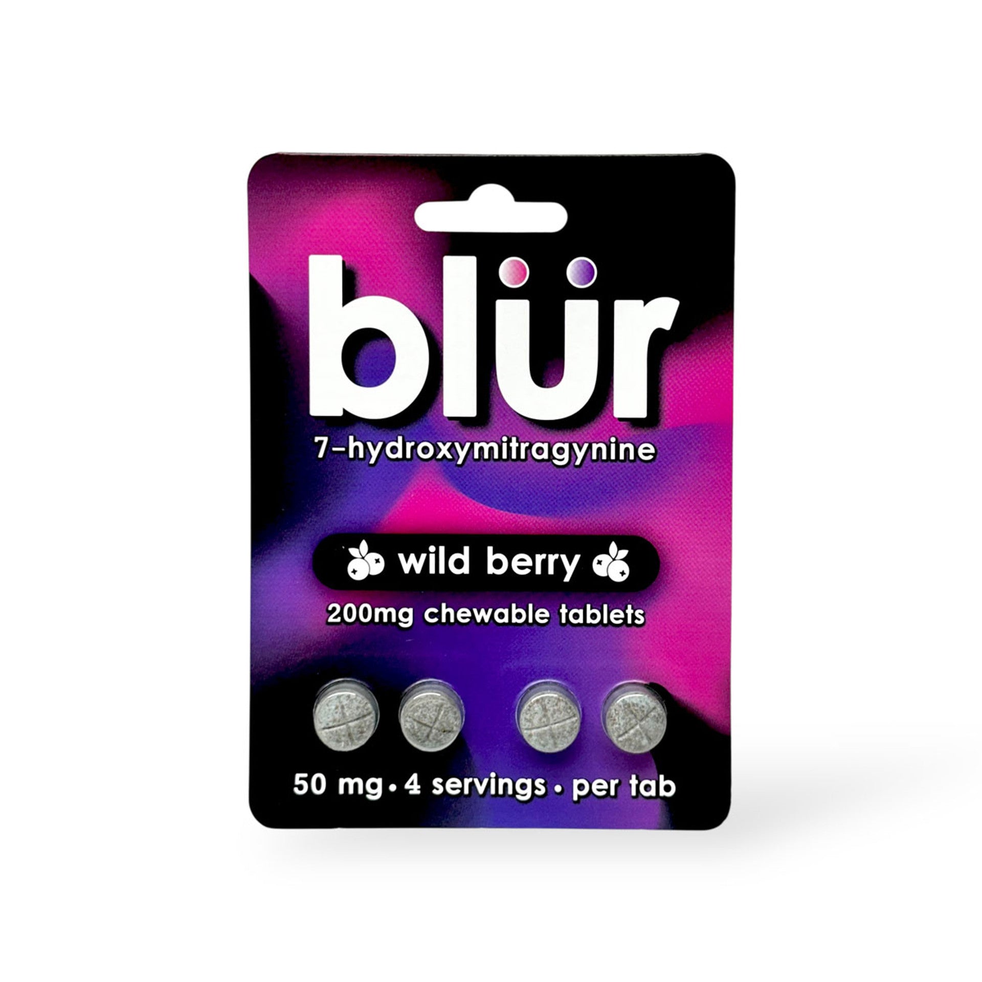 Blur 7-Hydroxymitragynine 200mg Chewable Tablets(50mg per tab)