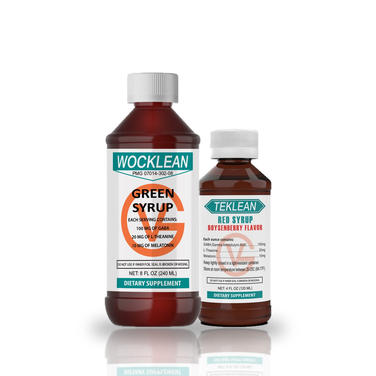 Wocklean Green Syrup 8oz - Drug-Free Relaxation Syrup - family