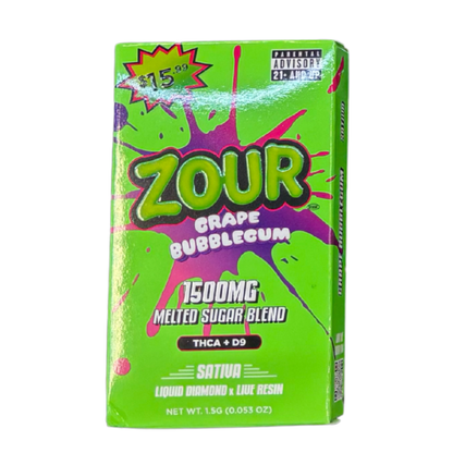 Zour THCA+D9 Liquid Diamond x Live Resin 1.5G Melted Sugar Blend Disposable