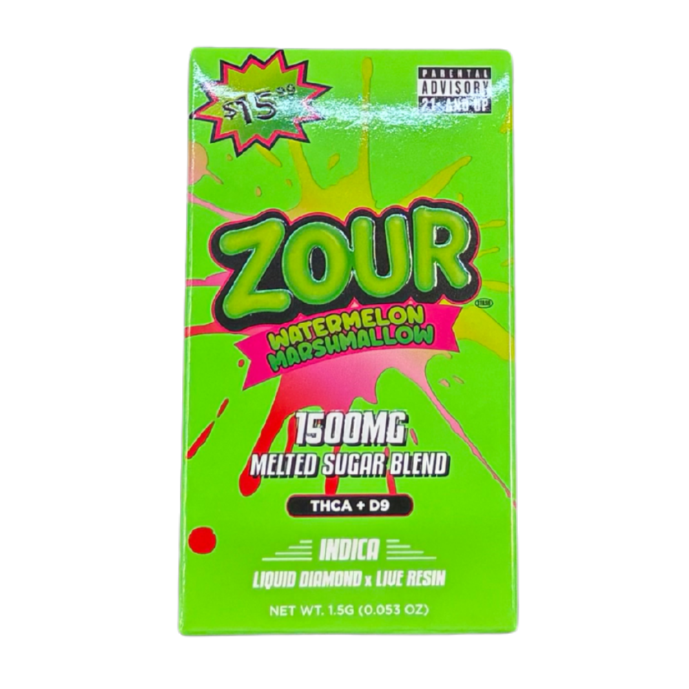 Zour THCA+D9 Liquid Diamond x Live Resin 1.5G Melted Sugar Blend Disposable