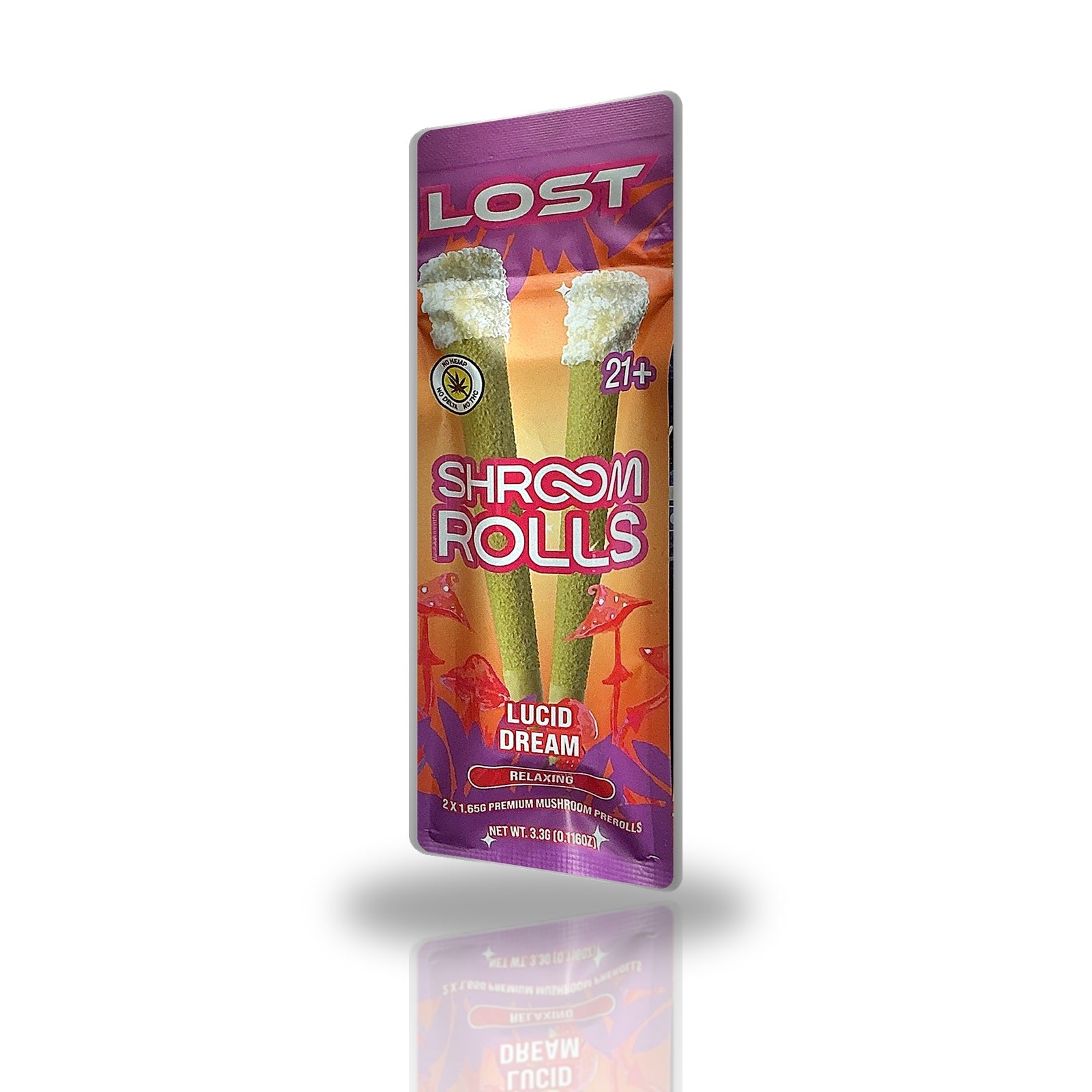 Lost Shroom Rolls Lucid Dream mushroom pre-rolls 2ct pouch