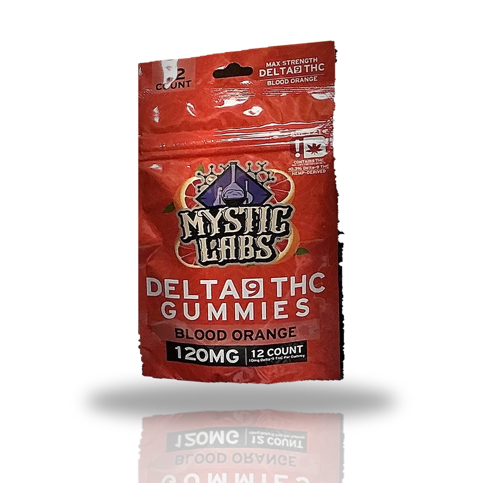 Mystic Labs Delta 9 THC Gummies 12ct — Blood Orange