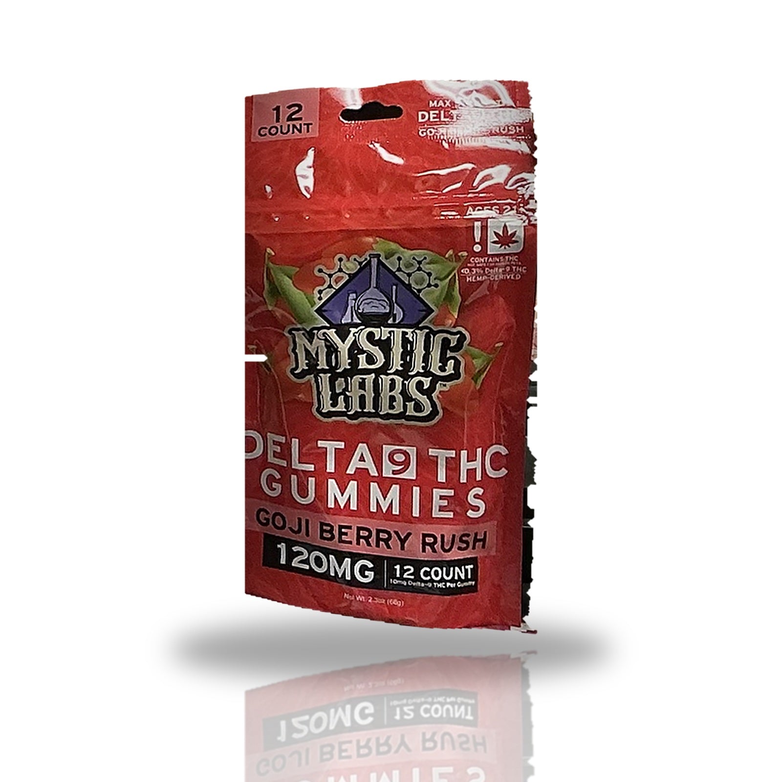Mystic Labs Delta 9 THC Gummies 12ct — Goji Berry Rush
