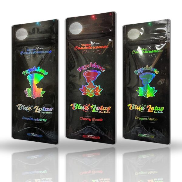 Higher Your Consciousness Psyclone Blue Lotus Pre-Rolls 2ct - Blue Raspberry, Cherry Bomb, Dragon Melon