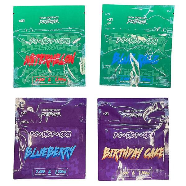 Destroyer High Potency D9+THCP+CB9A Gummies 2x1,500MG (3,000MG Total) - Main Image