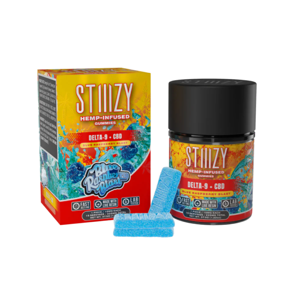 Stiiizy Delta 8 Hemp-Infused Gummies 15 MG Per Gummy(15 Count)