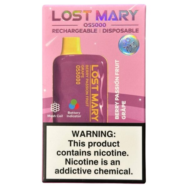Lost Mary Vape Os5000 Berry Passion Fruit Grape