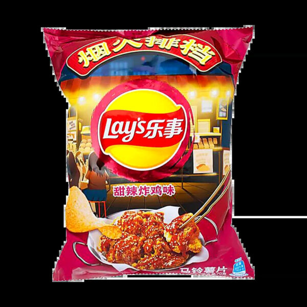 Lays Potato Chips Sweet & Spicy Fried Chicken Flavor Chips