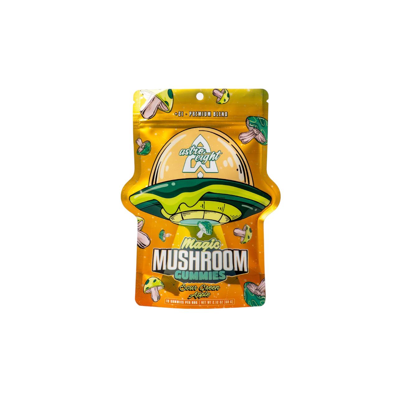 Astro Eight Magic Mushroom Gummies (60g Bag) - Sour Green Apple