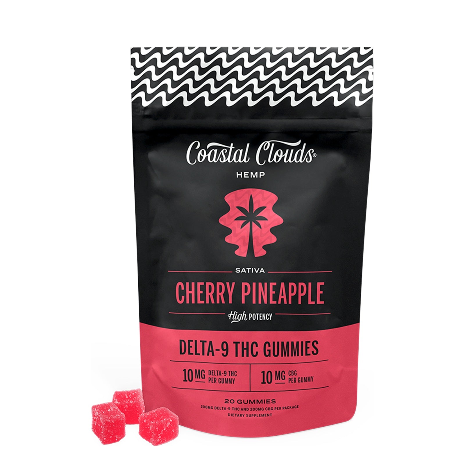 Coastal Clouds High Potency Delta-9 THC Gummies 200MG 20ct - Cherry Pineapple