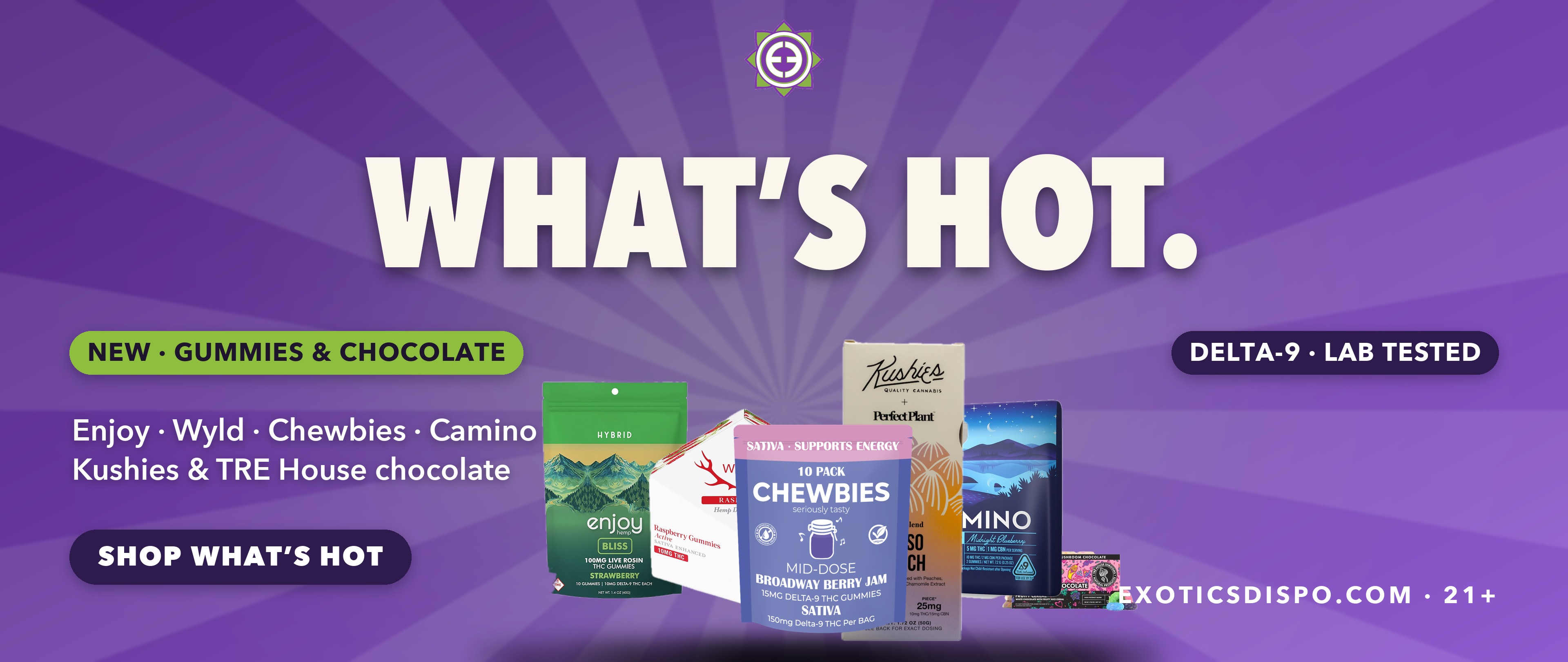 What's hot at Exotics Dispo - new THC shots and drinks in stock now